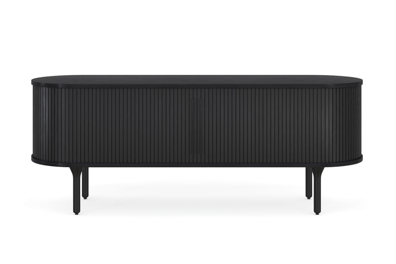 TV-bänk Neandir 150x45 cm Massiv Ek - Svart - Möbler - TV- & Mediamöbler - TV bänk & mediabänk