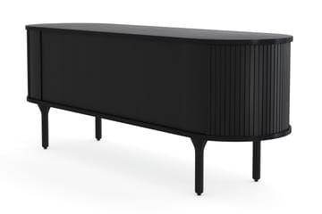 TV-bänk Neandir 150x45 cm Massiv Ek - Svart - Möbler - TV- & Mediamöbler - TV bänk & mediabänk