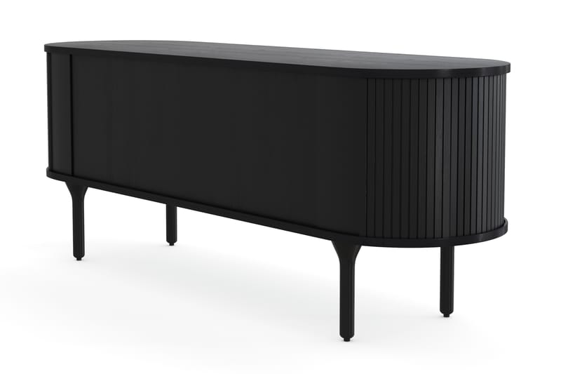 TV-bänk Neandir 150x45 cm Massiv Ek - Svart - Möbler - TV- & Mediamöbler - TV bänk & mediabänk