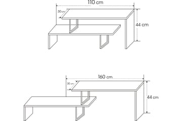 TV-Bänk Netchwood 120 cm - Svart|Antracit - Möbler - TV- & Mediamöbler - TV bänk & mediabänk
