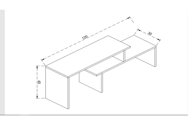 TV-Bänk Netchwood 120 cm - Svart|Antracit - Möbler - TV- & Mediamöbler - TV bänk & mediabänk