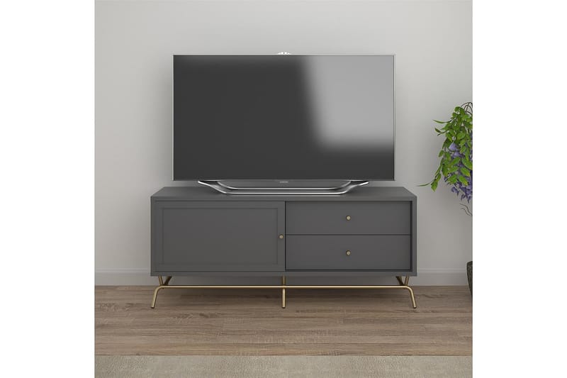 Tv-bänk Nova 150x48 cm Grafitgrå - CosmoLiving - TV bänk & mediabänk