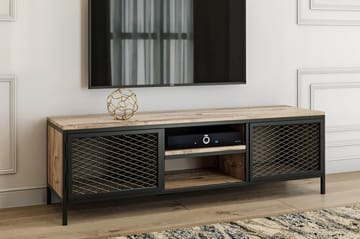 TV-Bänk Novitsky 150 cm - Ek|Svart - Möbler - TV- & Mediamöbler - TV bänk & mediabänk