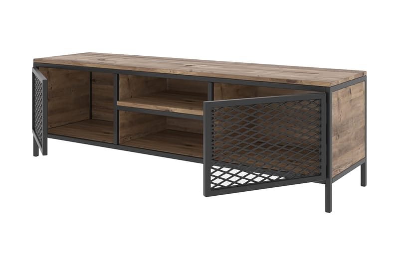 TV-Bänk Novitsky 150 cm - Ek|Svart - Möbler - TV- & Mediamöbler - TV bänk & mediabänk