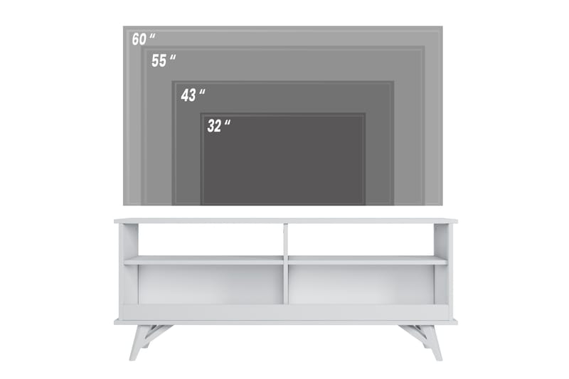 Tv-bänk Olivaries 140 cm - Vit - TV bänk & mediabänk