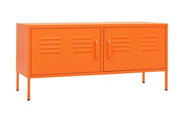 Tv-bänk orange 105x35x50 cm stål