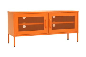 Tv-bänk orange 105x35x50 cm stål