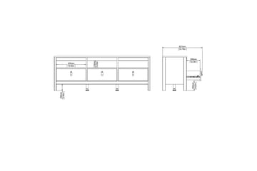 Tv-bänk Osterholm 151 cm - Vit/Natur - Möbler - TV- & Mediamöbler - TV bänk & mediabänk