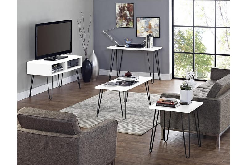 TV-bänk Owen 107x50 cm Vit - Dorel Home - Möbler - TV- & Mediamöbler - TV bänk & mediabänk