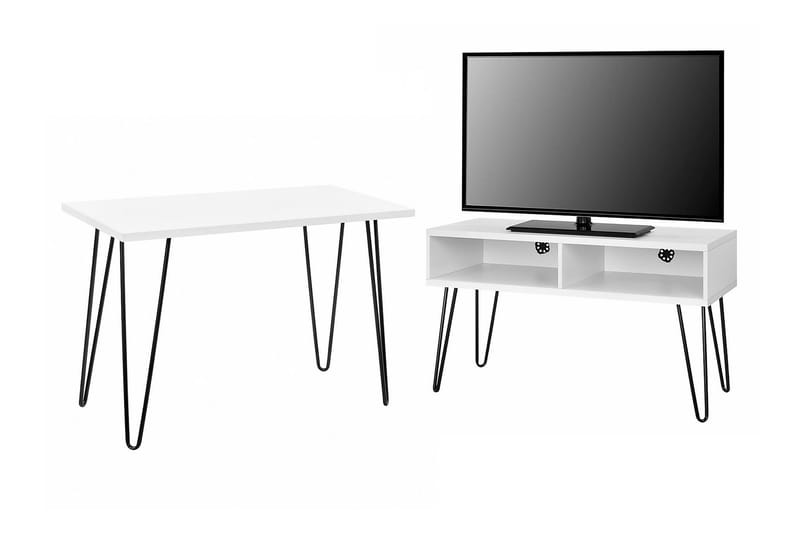 TV-bänk Owen 107x50 cm Vit - Dorel Home - Möbler - TV- & Mediamöbler - TV bänk & mediabänk