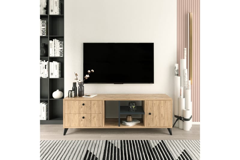 Tv-bänk Oxaca 150 cm - Natur - TV bänk & mediabänk