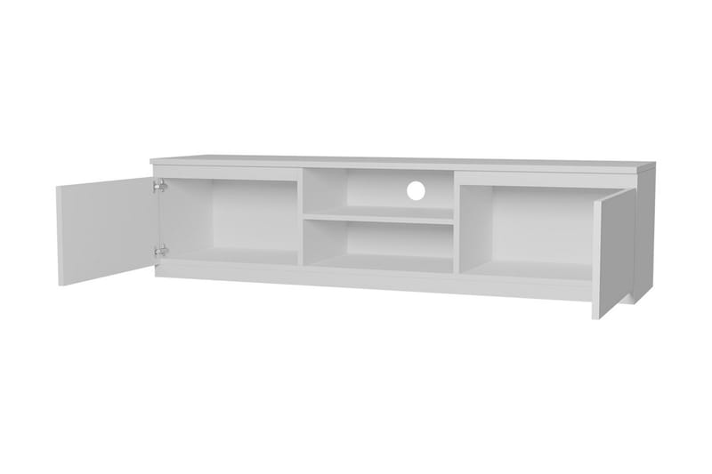 TV-bänk Radomir 140 cm - Vit - Möbler - TV- & Mediamöbler - TV bänk & mediabänk