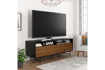Tv-bänk Reznor 157,5x49,5 cm Svart/Brun - Dorel Home - Möbler - TV- & Mediamöbler - TV bänk & mediabänk
