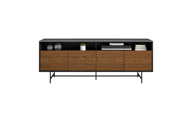 Tv-bänk Reznor 157,5x49,5 cm Svart/Brun - Dorel Home - Möbler - TV- & Mediamöbler - TV bänk & mediabänk
