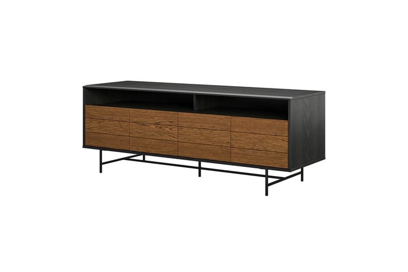 Tv-bänk Reznor 157,5x49,5 cm Svart/Brun - Dorel Home - Möbler - TV- & Mediamöbler - TV bänk & mediabänk