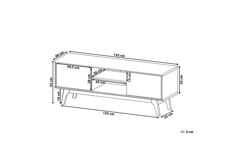 Tv-Bänk Rochester 40x142 cm - Trä|Natur - TV bänk & mediabänk