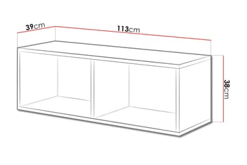 TV-bänk Roco 112,5x39x37,5 cm - Svart - Möbler - TV- & Mediamöbler - TV bänk & mediabänk