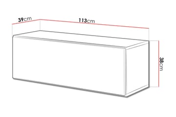 TV-bänk Roco 112,5x39x37,5 cm - Vit - Möbler - TV- & Mediamöbler - TV bänk & mediabänk