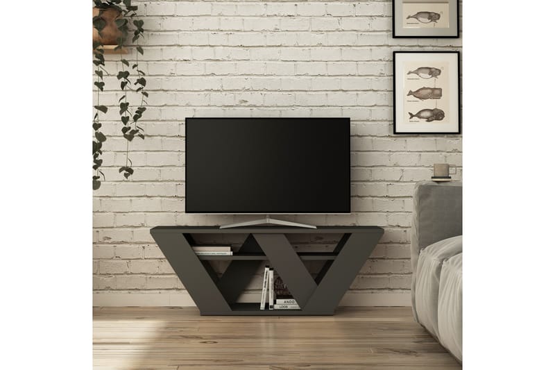 Tv-Bänk Rodger 110 cm - Mörkgrå - TV bänk & mediabänk