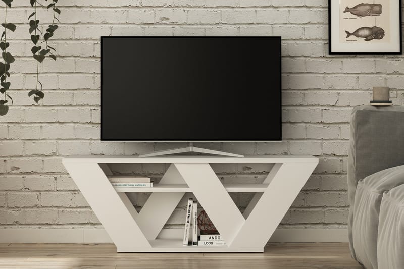 Tv-Bänk Rodger 110 cm - Vit - Möbler - TV- & Mediamöbler - TV bänk & mediabänk