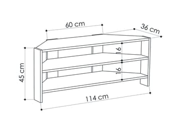 Tv-bänk Rodger 114 cm - Vit - Möbler - TV- & Mediamöbler - TV bänk & mediabänk