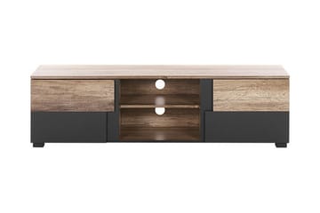 TV-bänk Sebewa 148x40 cm - Ljust Trä/Svart - Möbler - TV- & Mediamöbler - TV bänk & mediabänk