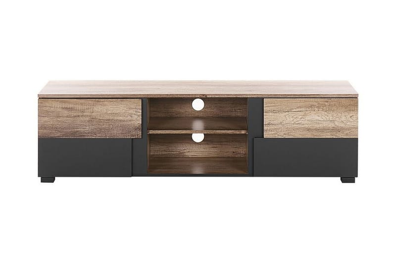 TV-bänk Sebewa 148x40 cm - Ljust Trä/Svart - Möbler - TV- & Mediamöbler - TV bänk & mediabänk