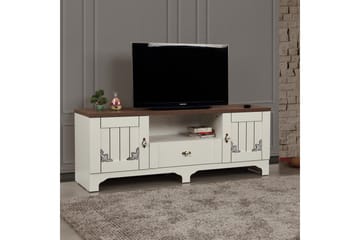Tv-bänk Sebrina 140 cm - Vit|Valnöt - Möbler - TV- & Mediamöbler - TV bänk & mediabänk