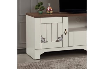 Tv-bänk Sebrina 140 cm - Vit|Valnöt - Möbler - TV- & Mediamöbler - TV bänk & mediabänk