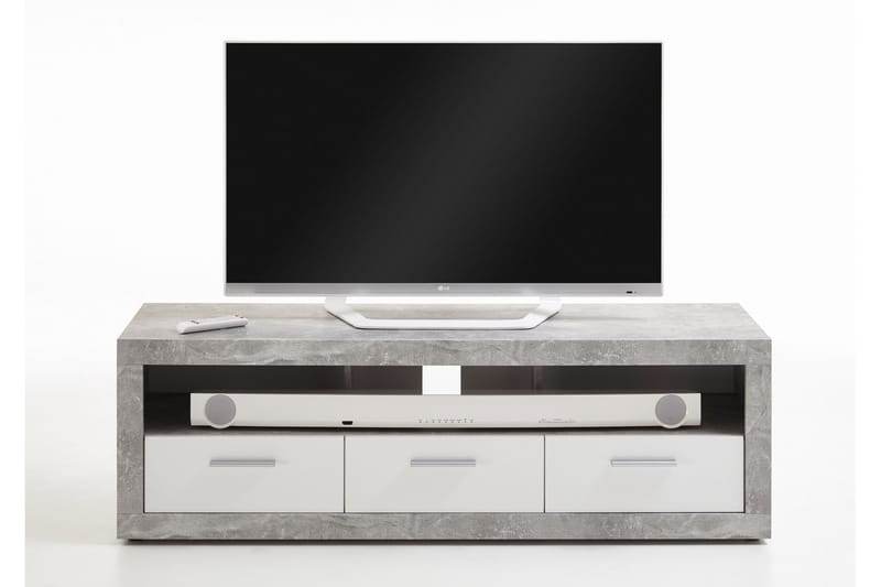 TV-Bänk Shakesphere 152 cm - Vit|Grå - Möbler - TV- & Mediamöbler - TV bänk & mediabänk
