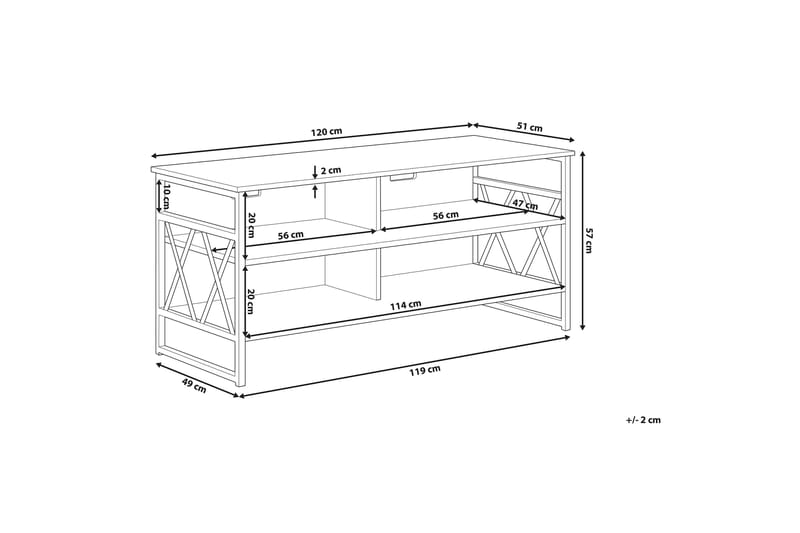 TV-Bänk Shavina 120 cm - Brun - Möbler - TV- & Mediamöbler - TV bänk & mediabänk