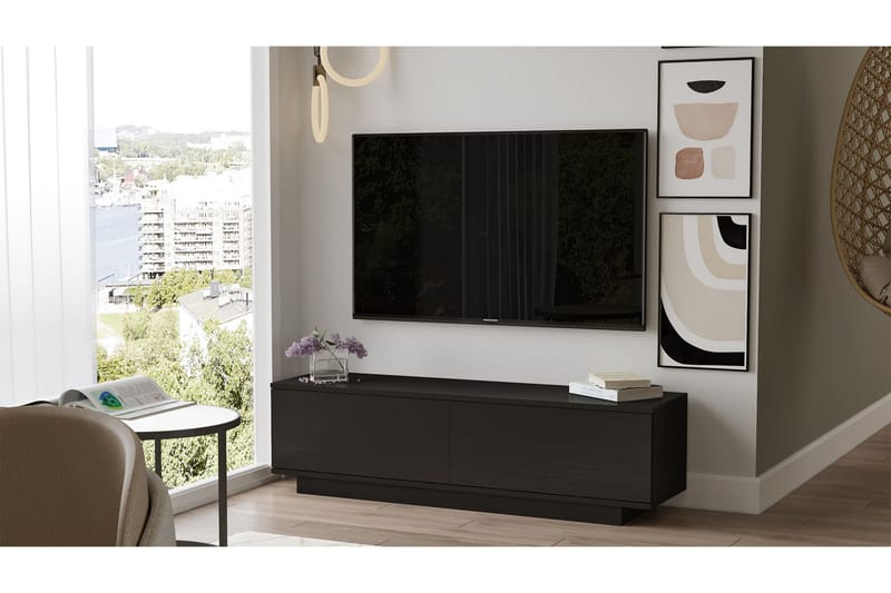 Tv-bänk Shiphard 140 cm - Svart - Möbler - TV- & Mediamöbler - TV bänk & mediabänk