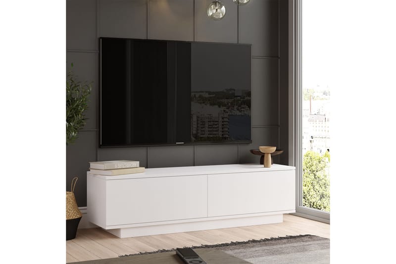 Tv-bänk Shiphard 140 cm - Vit - Möbler - TV- & Mediamöbler - TV bänk & mediabänk