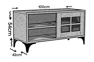 Tv-bänk Skoglund 100 cm - Vit - Möbler - TV- & Mediamöbler - TV bänk & mediabänk