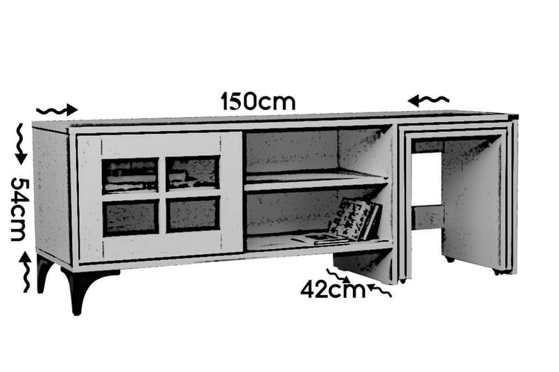 Tv-bänk Skoglund 150 cm - Ek - TV bänk & mediabänk