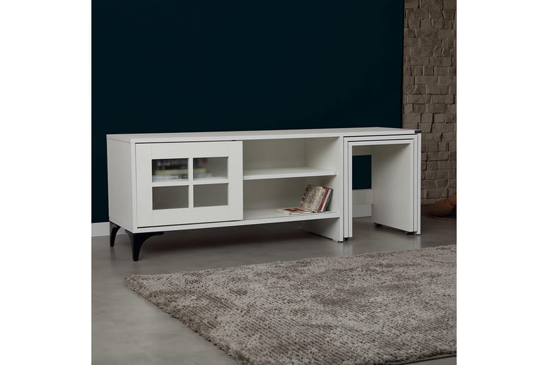 Tv-bänk Skoglund 150 cm - Vit - Möbler - TV- & Mediamöbler - TV bänk & mediabänk