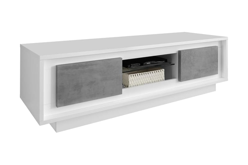 TV-bänk Sky 156 cm - Vit|Ljusgrå - Möbler - TV- & Mediamöbler - TV bänk & mediabänk