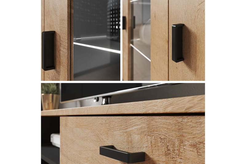 TV-bänk Soho 140x43x37 cm - Svart - Möbler - TV- & Mediamöbler - TV bänk & mediabänk
