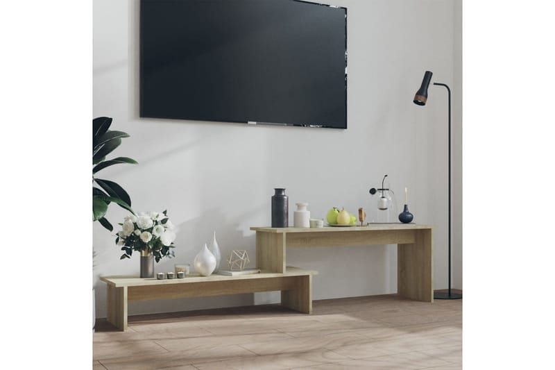 TV-bänk sonoma-ek 180x30x43 cm spånskiva - Brun - TV bänk & mediabänk