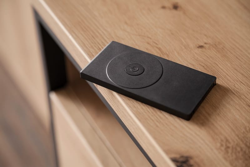 TV-Bänk Spinos 183 cm - Ek|Antracit - Möbler - TV- & Mediamöbler - TV bänk & mediabänk