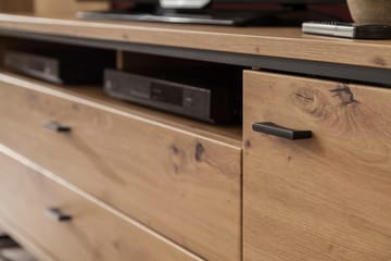 TV-Bänk Spinos 183 cm - Ek|Antracit - Möbler - TV- & Mediamöbler - TV bänk & mediabänk