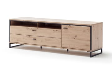 TV-Bänk Spinos 183 cm - Ek|Antracit - Möbler - TV- & Mediamöbler - TV bänk & mediabänk