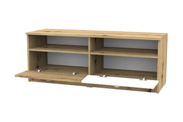 Tv-bänk Staton 120 cm - Natur/Vit/Grå - Möbler - TV- & Mediamöbler - TV bänk & mediabänk