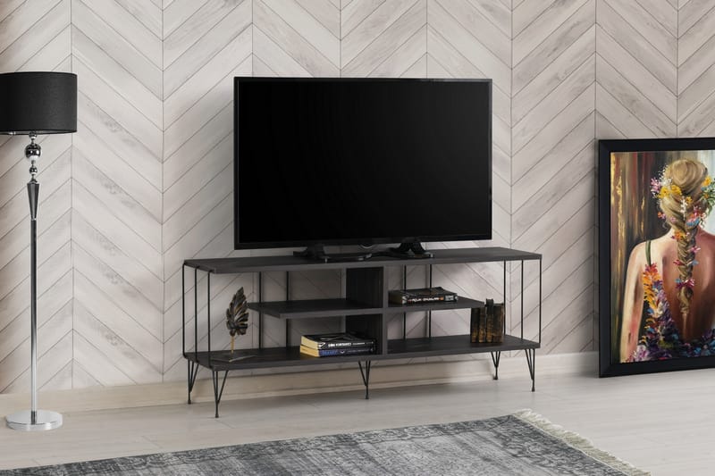 Tv-bänk Steinhagen 120 cm - Mörkbrun - TV bänk & mediabänk