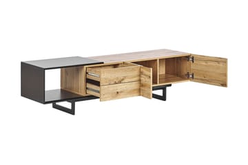 TV-bänk Sticciano 160x39 cm - Ljust Trä/Svart - Möbler - TV- & Mediamöbler - TV bänk & mediabänk