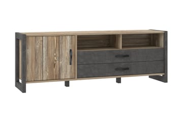 Tv-bänk Strelcha 190 cm - Brun/Grå - Möbler - TV- & Mediamöbler - TV bänk & mediabänk