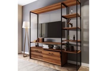Tv-bänk Strijbeek 180 cm - Valnöt - Möbler - TV- & Mediamöbler - TV bänk & mediabänk