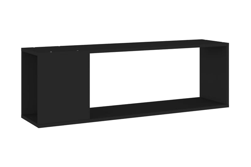 TV-bänk svart 100x24x32 cm spånskiva - Svart - TV bänk & mediabänk