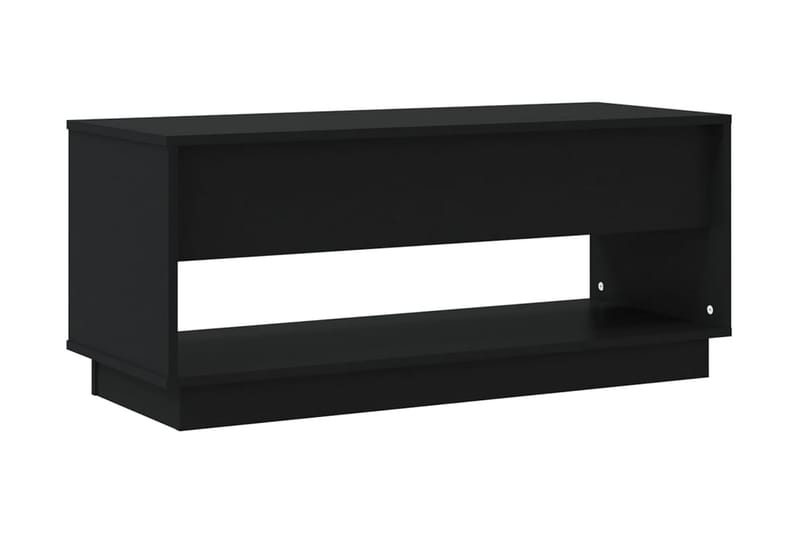 TV-bänk svart 102x41x44 cm spånskiva - Svart - TV bänk & mediabänk