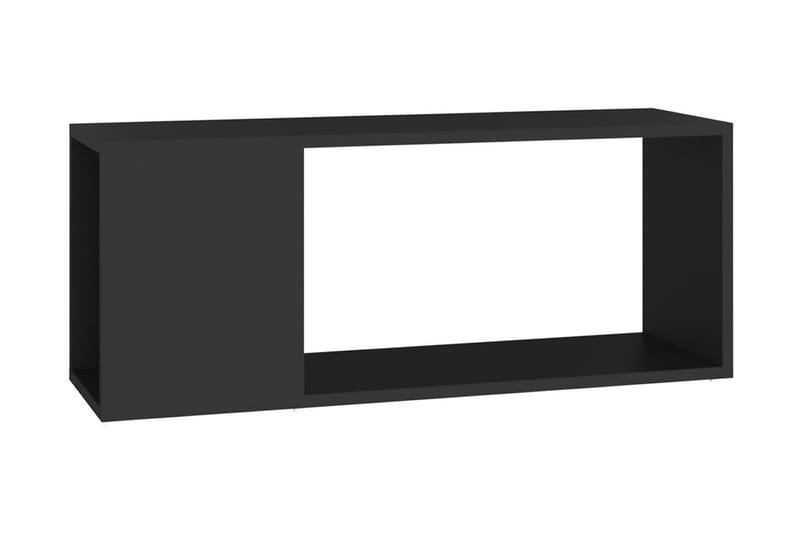 TV-bänk svart 80x24x32 cm spånskiva - Svart - TV bänk & mediabänk
